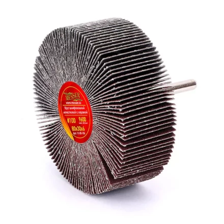 Круг MESSER шлифовальный лепестковый с оправкой (на шпильке) 80х30х6  #100 купить в Магнитогорске