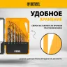 Набор сверл по металлу Denzel 723001, 1-10 мм, Р6М5-TiN, Golden Tip, 10 шт купить в Магнитогорске