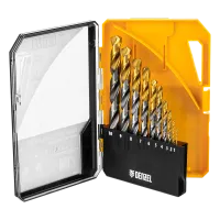 Набор сверл по металлу Denzel 723001, 1-10 мм, Р6М5-TiN, Golden Tip, 10 шт