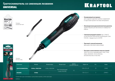 Сменное лезвие для гратоснимателя KRAFTOOL 23440-S купить в Магнитогорске