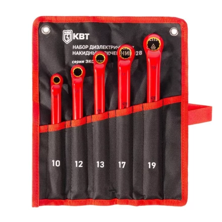 Набор накидных диэлектрических трещоточных ключей КВТ НИИ-29 (10–19), 6 шт. (92331) купить в Магнитогорске