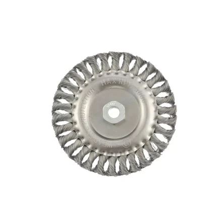 Щетка для УШМ 150 мм М14 плоская крученая проволока 0,8 мм MTX 74645 купить в Магнитогорске