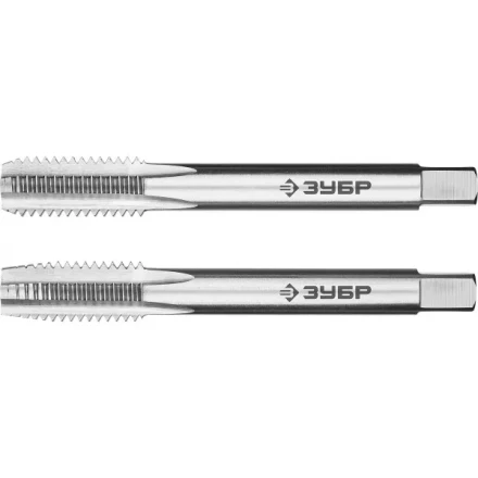 Метчики ЗУБР &quot;ЭКСПЕРТ&quot; машинно-ручные, комплектные для нарезания метрической резьбы в сквозных отверстиях, М10х1,5, 2шт 4-28007-10-1.5-H2 купить в Магнитогорске