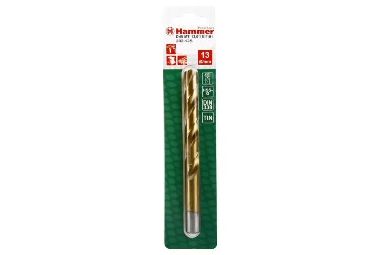 Сверло по металлу HAMMER Ф13х151мм (DR MT 13,0мм*151/101мм) купить в Магнитогорске