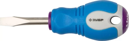 Отвертка ЗУБР, Cr-V сталь, трехкомпонентная рукоятка, цветовая индикация типа шлица, SL, 6,5x38мм 25251-6.5-038 купить в Магнитогорске