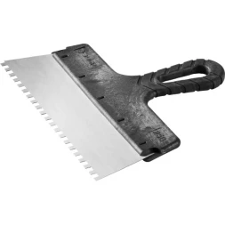 Шпатель ЗУБР &quot;СТАНДАРТ&quot; фасадный, стальное полотно, 250мм, зуб 6х6 10053-25