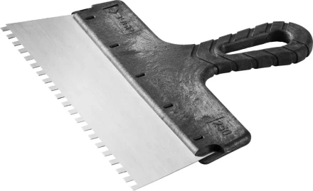 Шпатель ЗУБР &quot;СТАНДАРТ&quot; фасадный, стальное полотно, 250мм, зуб 6х6 10053-25 купить в Магнитогорске