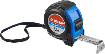 Рулетка ЗУБР &quot;НЕЙЛОН&quot;, нейлоновое покрытие, упрочненное полотно, ударопрочный обрезиненный корпус, 5м/25мм 34056-05-25_z01 купить в Магнитогорске