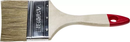 Кисть плоская STAYER &quot;UNIVERSAL-STANDARD&quot;, светлая натуральная щетина, деревянная ручка, 75мм 0101-075 купить в Магнитогорске