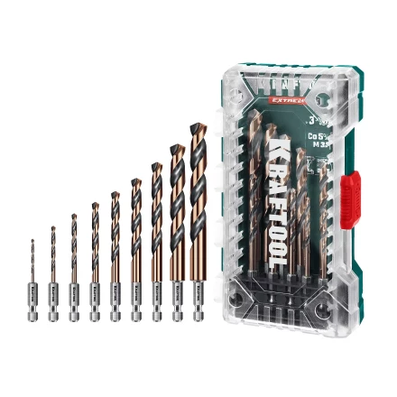 Набор сверл по металлу, хвостовик НЕХ-1/4, сталь М35-Со5% 29652-H10 купить в Магнитогорске