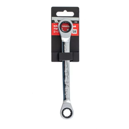 Ключ накидной трещоточный, 12 х 14мм, CrV, зеркальный хром Matrix 14499 купить в Магнитогорске