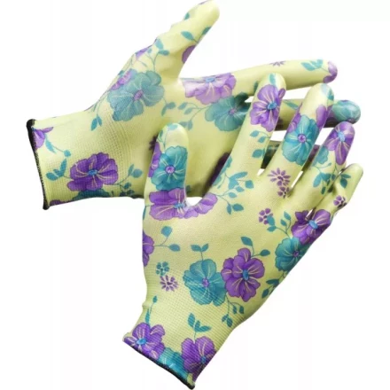 Перчатки GRINDA садовые, прозрачное нитриловое покрытие, размер L-XL, зеленые 11295-XL купить в Магнитогорске