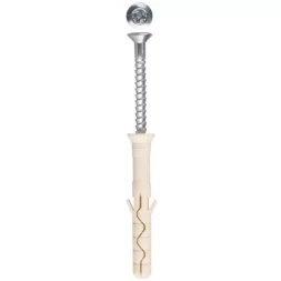 Дюбель-гвоздь ЗУБР &quot;ПРОФЕССИОНАЛ&quot; нейлоновый, потайный бортик, 8 x 60 мм, 60 шт 4-301375-08-060