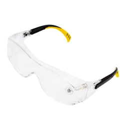 Очки защитные открытые Denzel 89201, поликарбонатные, увеличенная прозрачная линза,  регулируемые дужки
