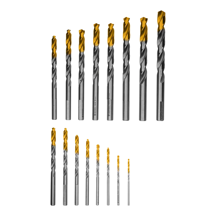 Набор сверл по металлу Denzel 723003, 1-10 мм, Р6М5-TiN, Golden Tip, 19 шт купить в Магнитогорске