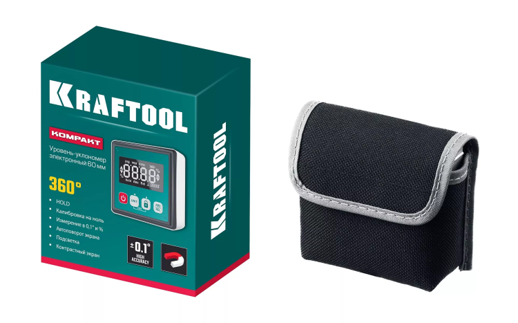 Уровень-уклономер электронный KRAFTOOL 4Х90° KOMPAKT 34687 купить в Магнитогорске