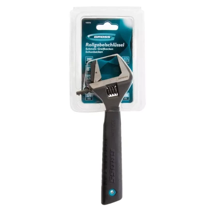 Ключ разводной, переставная губка, 200 мм, CRV GROSS 15572 купить в Магнитогорске