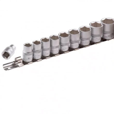 Набор торцевых головок 3/8 шестигранные CrV 10 шт 8-19 мм Stels 13601 купить в Магнитогорске