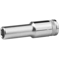 Торцовая головка KRAFTOOL "INDUSTRIE QUALITAT", удлиненная, Cr-V, FLANK, хромосатинированная, 1/2", 10 мм 27807-10_z01