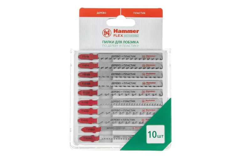 Пилки для лобзика HAMMER JG WD-PL набор No4 (10шт.) купить в Магнитогорске