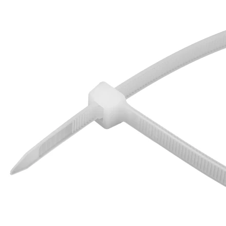 Хомуты, 500 х 8 мм, пластиковые, белые, 50 шт Сибртех 45589 купить в Магнитогорске