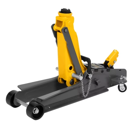 Домкрат гидравлический подкатной с фиксатором Denzel 51233, 2,5 т,  85-385 мм, в пласт. кейсе купить в Магнитогорске