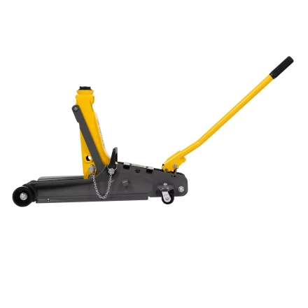 Домкрат гидравлический подкатной с фиксатором Denzel 51233, 2,5 т,  85-385 мм, в пласт. кейсе купить в Магнитогорске