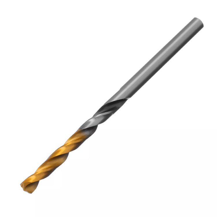 Сверло спиральное по металлу Denzel 4 x 75мм, Р6М5, Golden Tip, многогранная заточка 718272 купить в Магнитогорске