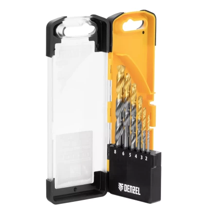 Набор сверл по металлу Denzel, 2-8мм, Р6М5К8-TiN, Golden Tip, 6 шт 723004 купить в Магнитогорске