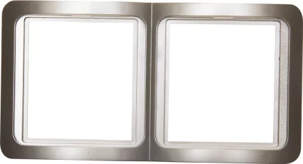 Панель СВЕТОЗАР &quot;ГАММА&quot; накладная, вертикальная, цвет золотой металлик, 2 гнезда SV-54147-GM купить в Магнитогорске