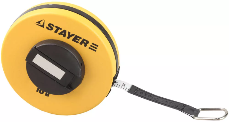 Мерная лента STAYER "STANDARD" фиберглассовая двусторонняя, 10м 34153-10 купить в Магнитогорске