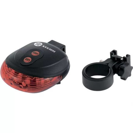 Фонарь велосипедный с лазерным обозначением габаритов 5 Led + 2 лазера 2хААА Stern 90559 купить в Магнитогорске