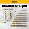 Набор сверл по металлу Denzel, 1-10 мм, Р6М5К8-TiN, Golden Tip, 10 шт 723005 купить в Магнитогорске