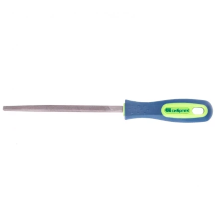 Напильник 150 мм трехгранный двухкомпонентная рукоятка №2 Сибртех 16024 купить в Магнитогорске