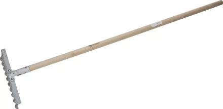 Грабли ЗУБР из нержавеющей стали, 10 витых зубцов, деревянный черенок 4-39481-10 купить в Магнитогорске