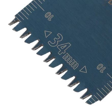 Насадка для МФИ режущая пазовая прямая, HCS, по дереву, ламинату 34 х 2.5 мм, крупный зуб Denzel 782315 купить в Магнитогорске