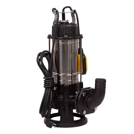 Фекальный насос Denzel FP1800-KS, 1800 Вт, напор 17 м, 26000 л/ч, нож-измельчитель купить в Магнитогорске