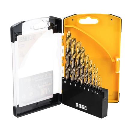 Набор сверл по металлу Denzel 723006, 1,5-6,5мм, Р6М5К8-TiN, Golden Tip, 13 шт купить в Магнитогорске