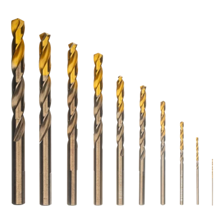 Набор сверл по металлу Denzel 723006, 1,5-6,5мм, Р6М5К8-TiN, Golden Tip, 13 шт купить в Магнитогорске