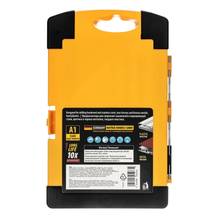 Набор сверл по металлу Denzel 723006, 1,5-6,5мм, Р6М5К8-TiN, Golden Tip, 13 шт купить в Магнитогорске