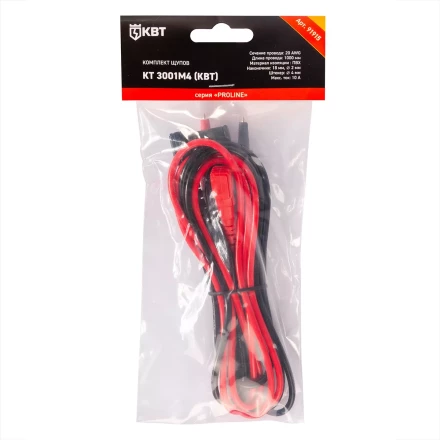 Комплект измерительных щупов КВТ КТ 3001S 1000 мм, 20 AWG, 2 мм с резьбой М4 (91914) купить в Магнитогорске