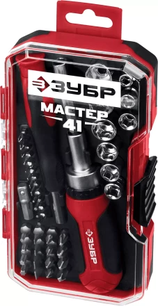 ЗУБР Мастер 41, 41 шт, набор: отвертка с насадками (25042) купить в Магнитогорске