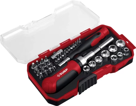 ЗУБР Мастер 41, 41 шт, набор: отвертка с насадками (25042) купить в Магнитогорске