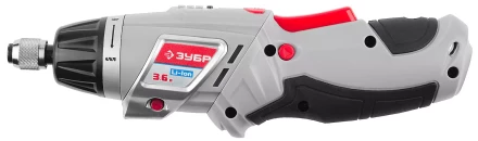 Отвертка ЗУБР аккум,реверс,2 полож.корпуса,подсветка,регул. момента,набор из бит,Li-Ion,1.5 А/час,3Нм,3,6В,в блистере ЗО-3.6-Ли Б купить в Магнитогорске