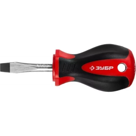 Отвертка ЗУБР &quot;МАСТЕР&quot;, &quot;STUBBY&quot; ( бочка ), Cr-v, эргономичная двухкомпонентная рукоятка, SL6,0x38мм 25061-38-6.0_z02 купить в Магнитогорске