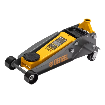 Домкрат гидравлический подкатной Denzel 51260, 3 т, 125-470 мм, быстрый подъем, проф. купить в Магнитогорске