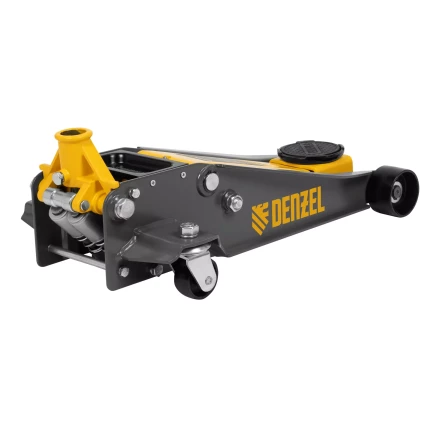 Домкрат гидравлический подкатной Denzel 51260, 3 т, 125-470 мм, быстрый подъем, проф. купить в Магнитогорске