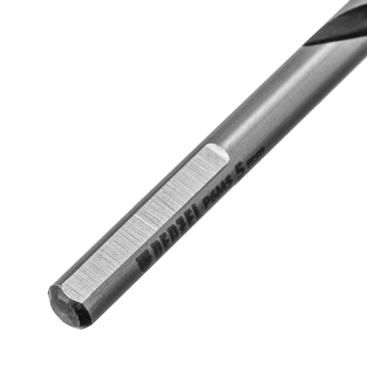 Сверло спиральное по металлу Denzel 5 x 86мм, Р6М5, Golden Tip, многогранная заточка, 718276 купить в Магнитогорске