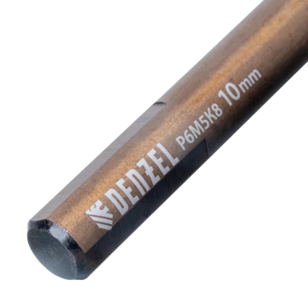 Набор сверл по металлу Denzel 723008, 1-10 мм, Р6М5К8-TiN, Golden Tip, 19 шт купить в Магнитогорске