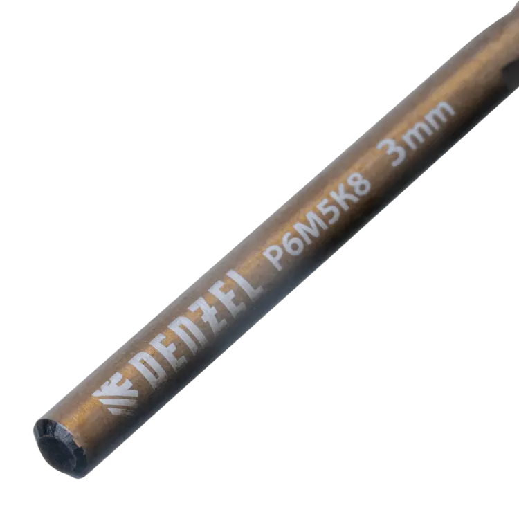 Набор сверл по металлу Denzel 723008, 1-10 мм, Р6М5К8-TiN, Golden Tip, 19 шт купить в Магнитогорске